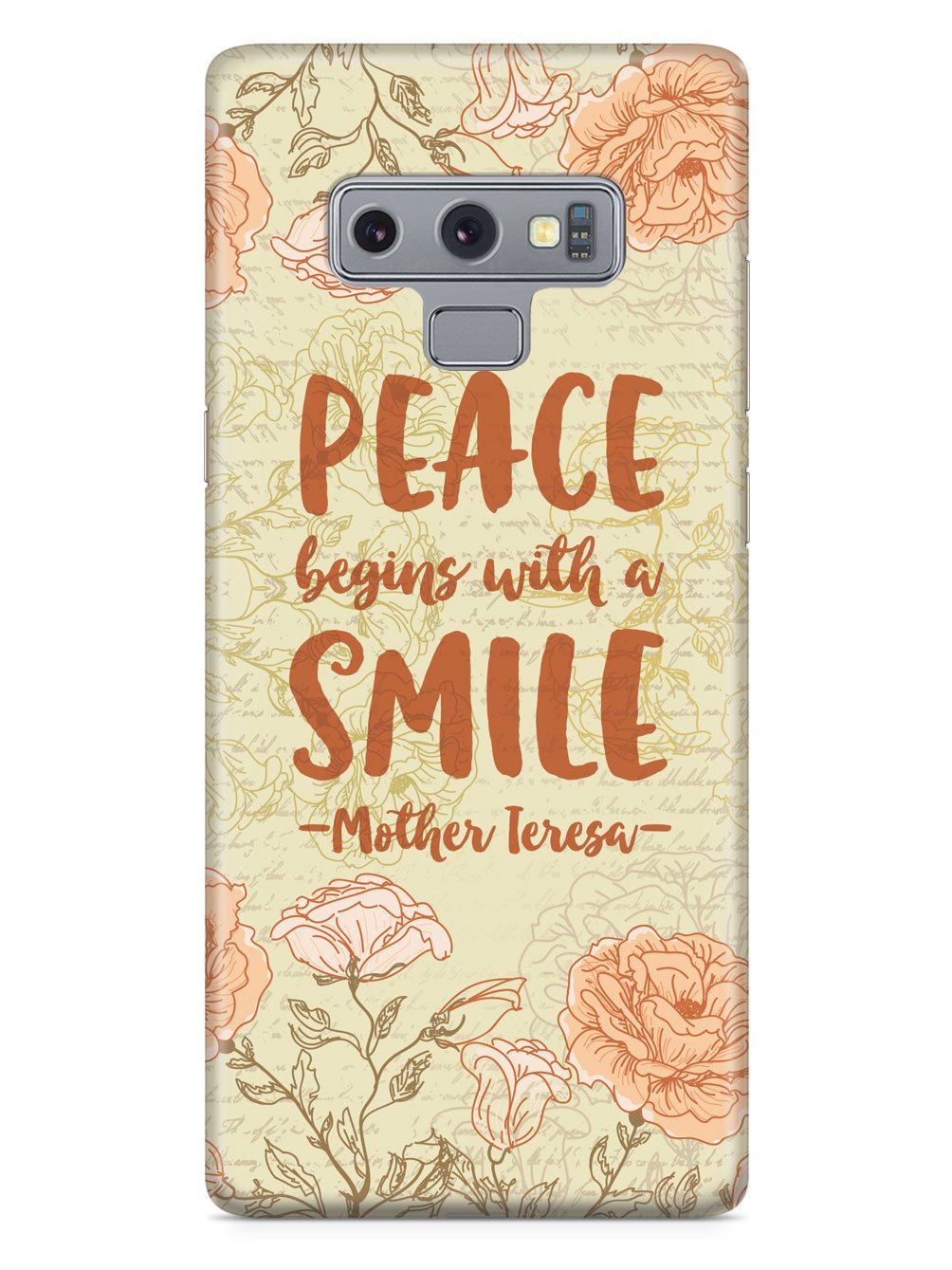 Peace Begins With A Smile - Mother Theresa Quote Case