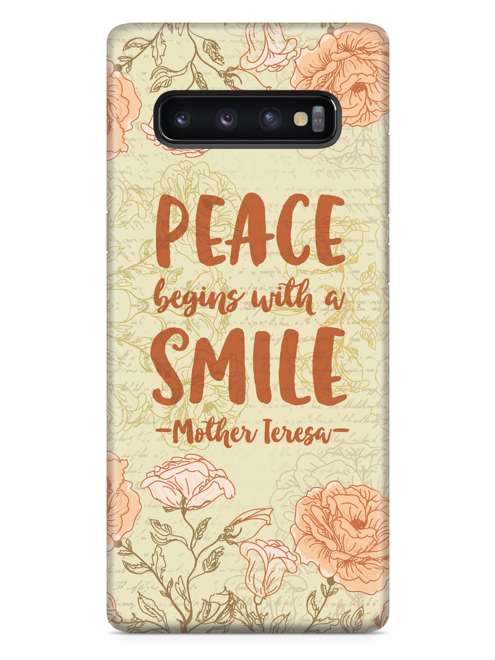 Peace Begins With A Smile - Mother Theresa Quote Case