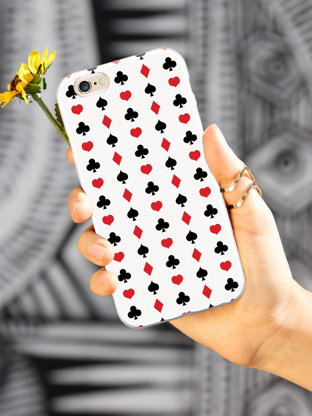 Playcard Suit Pattern - White Case