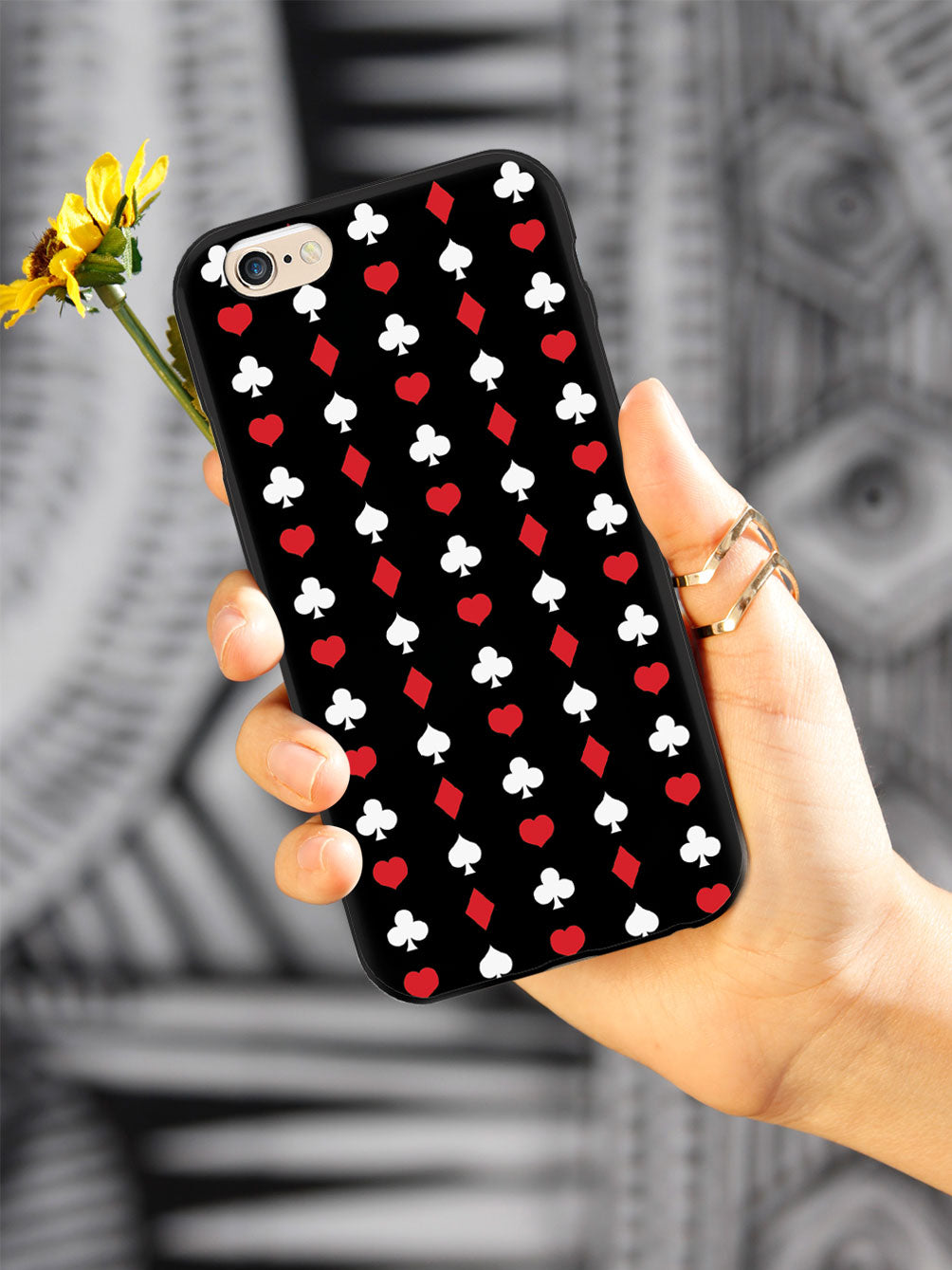 Playcard Suit Pattern - Black Case