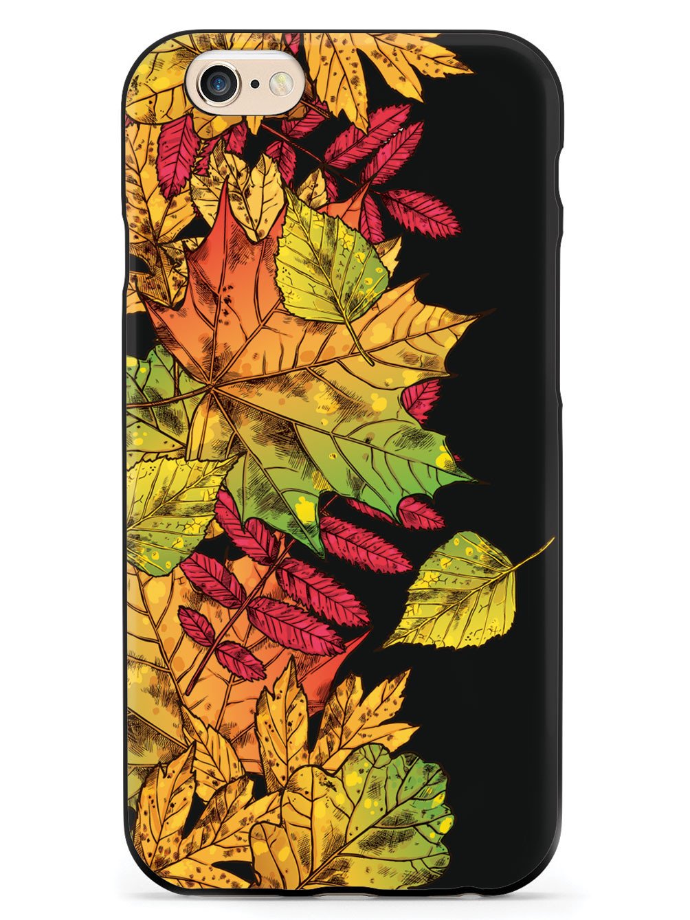 Autumn Leaves Illustration - Black Case