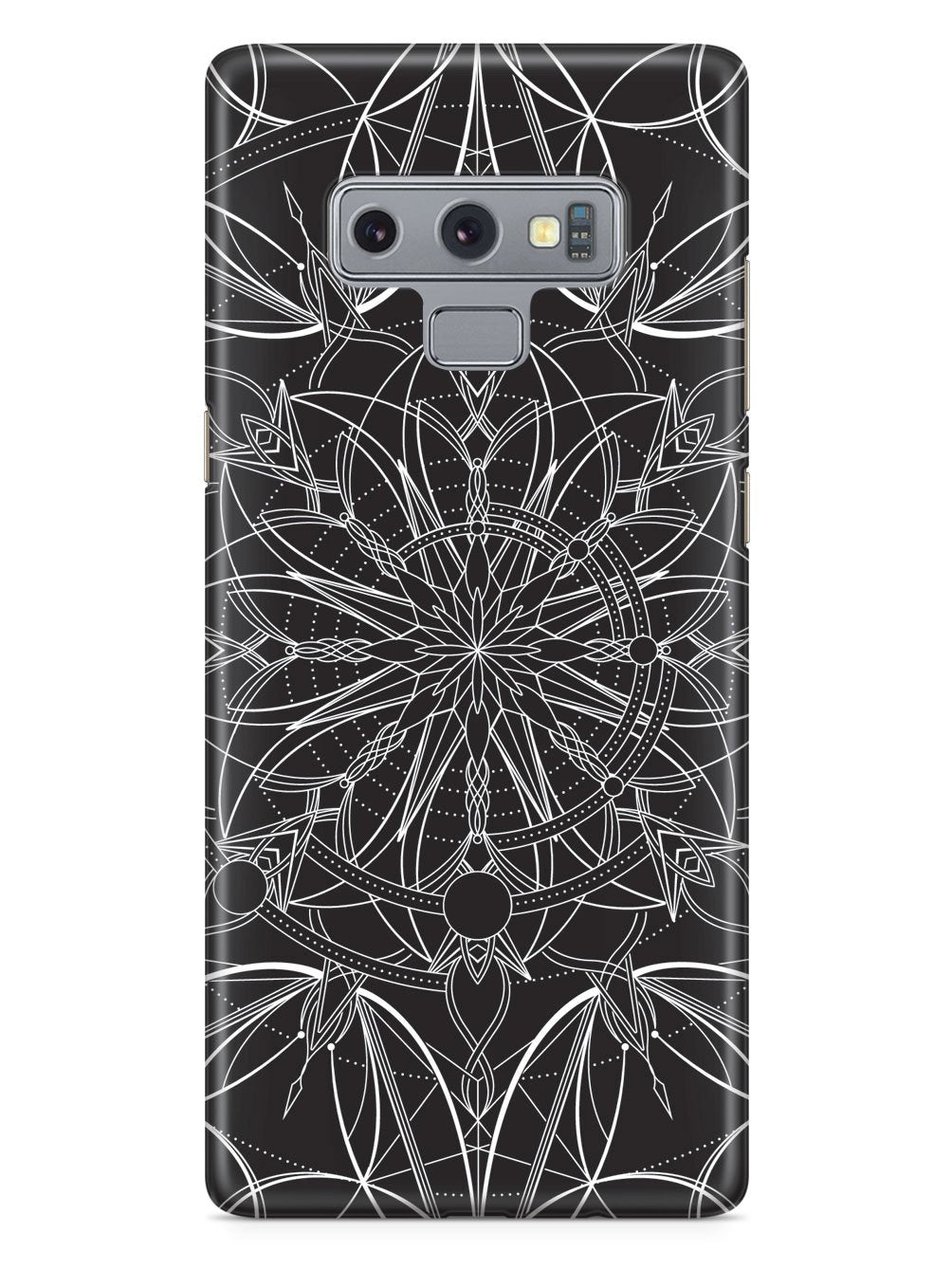 Intricate Mandala Line Art - Black Case
