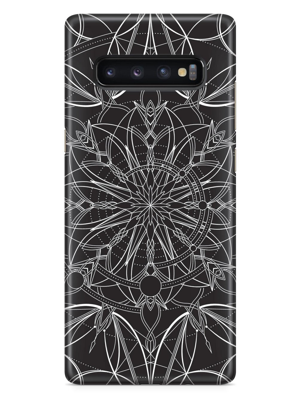 Intricate Mandala Line Art - Black Case