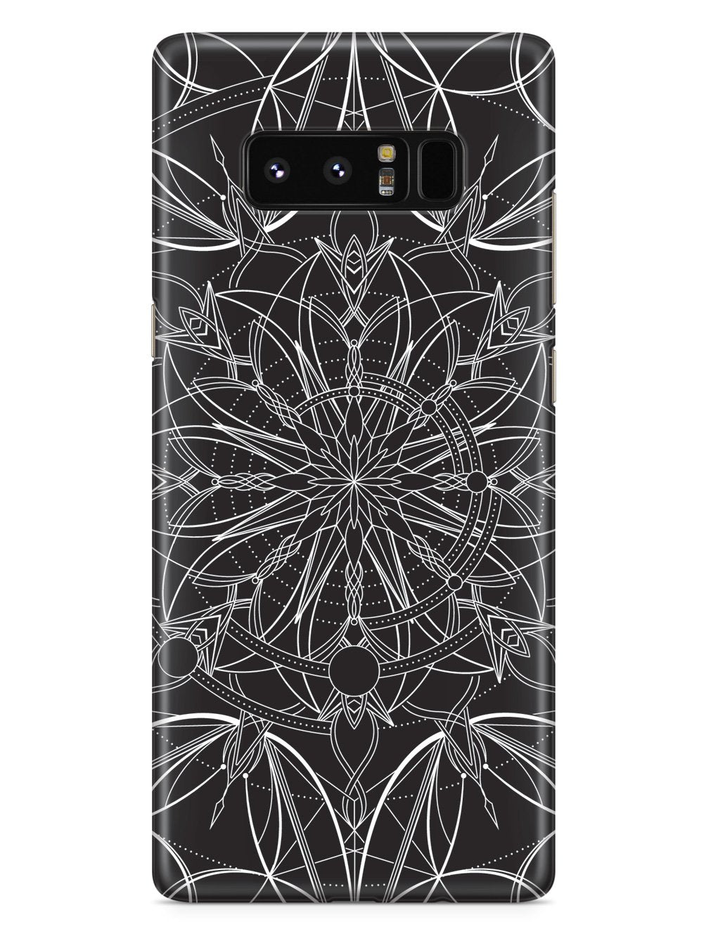 Intricate Mandala Line Art - Black Case