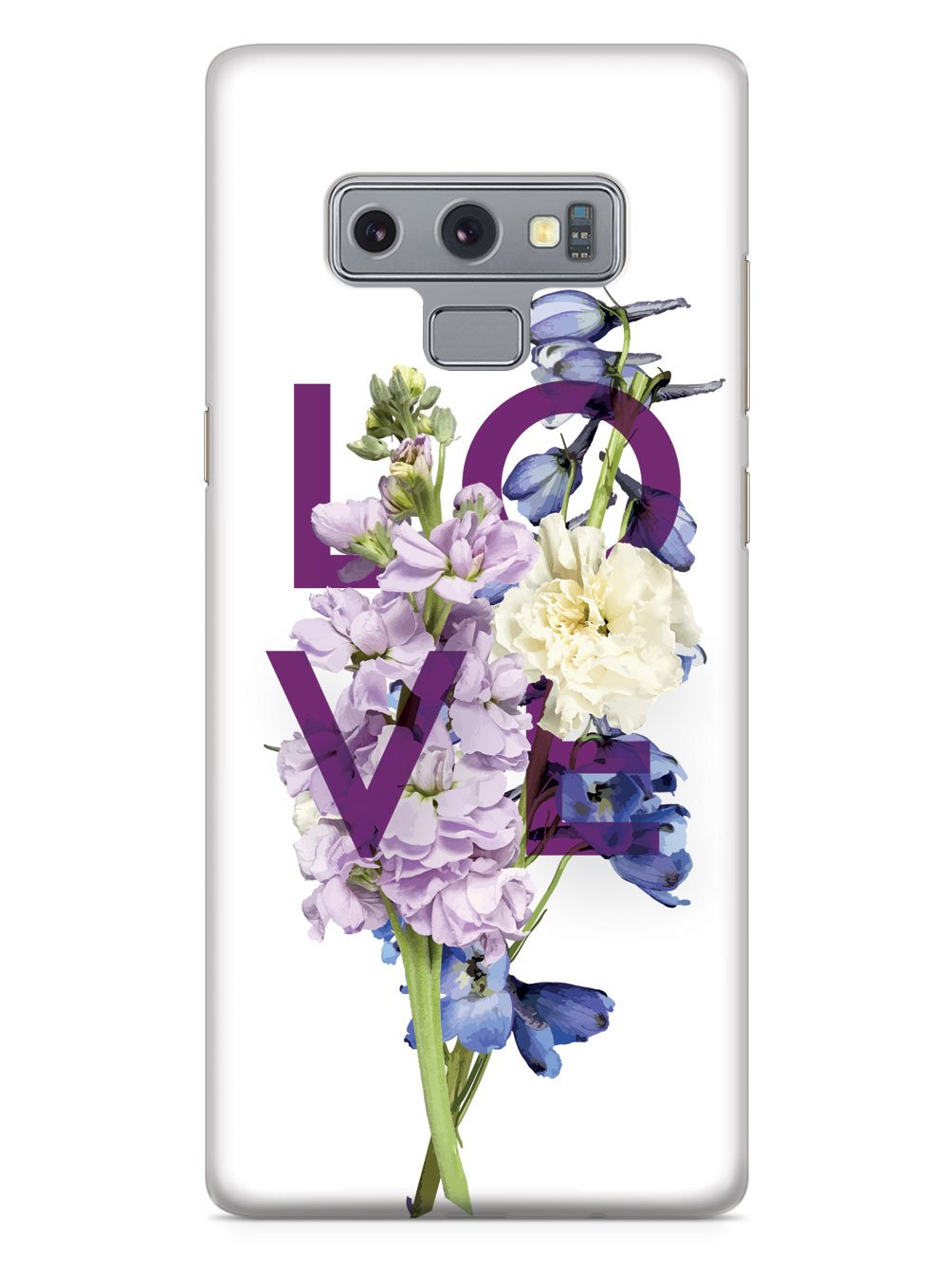 Love and Purple Flowers - White Case