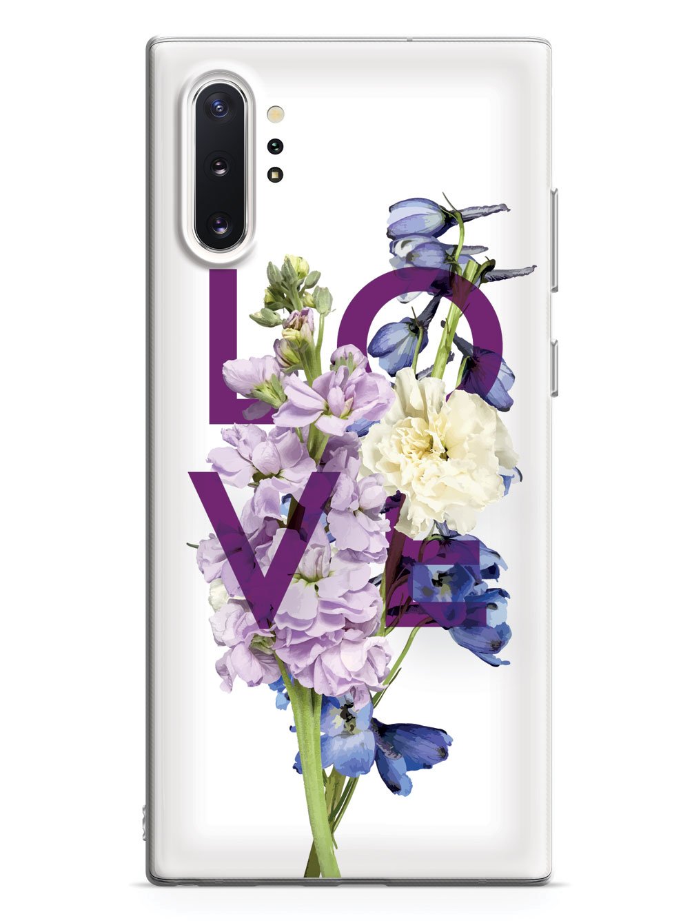 Love and Purple Flowers - White Case