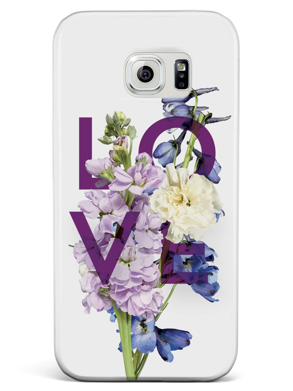 Love and Purple Flowers - White Case