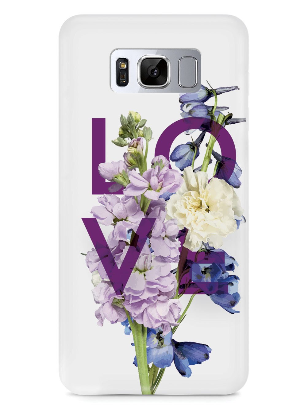 Love and Purple Flowers - White Case