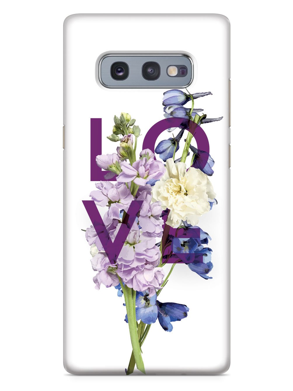 Love and Purple Flowers - White Case