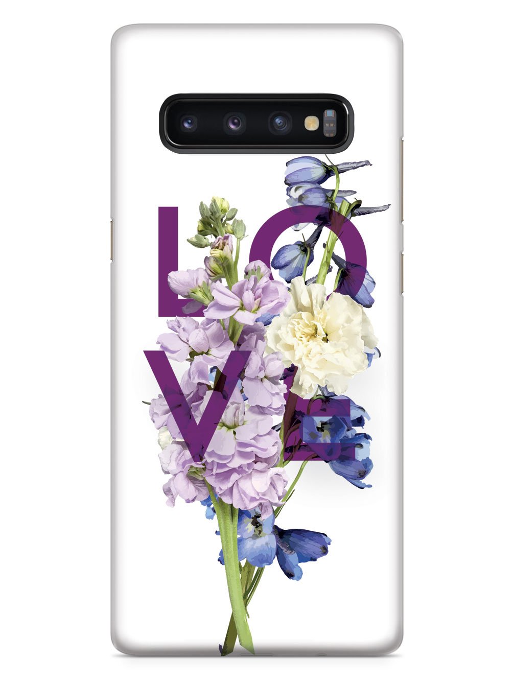Love and Purple Flowers - White Case