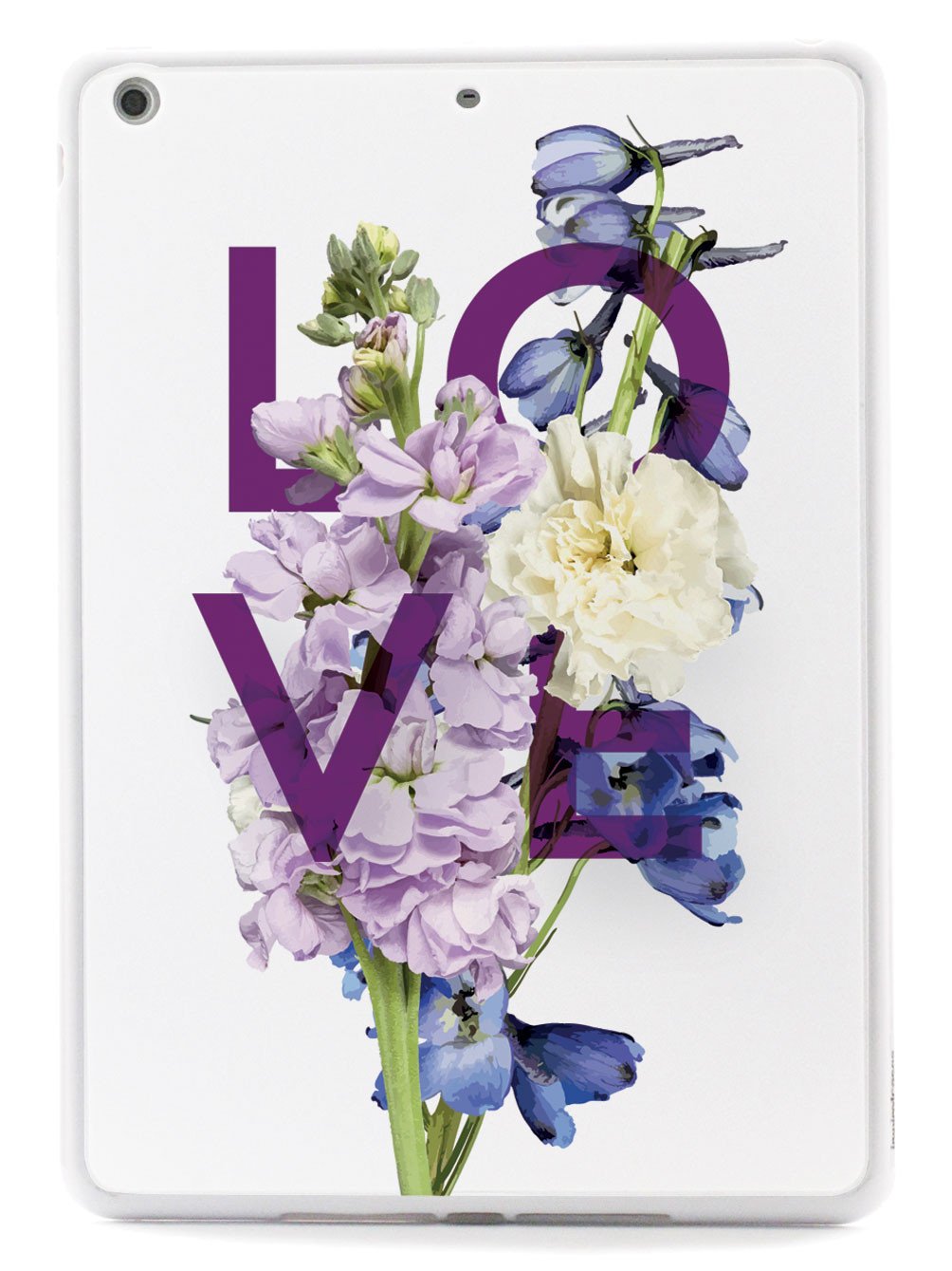 Love and Purple Flowers - White Case