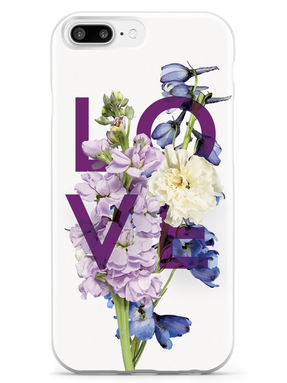 Love and Purple Flowers - White Case