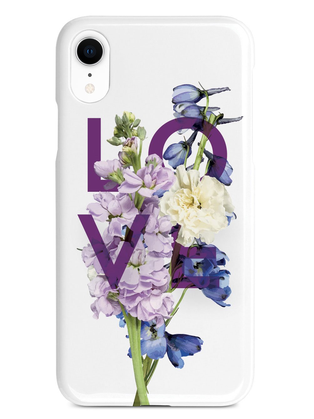Love and Purple Flowers - White Case