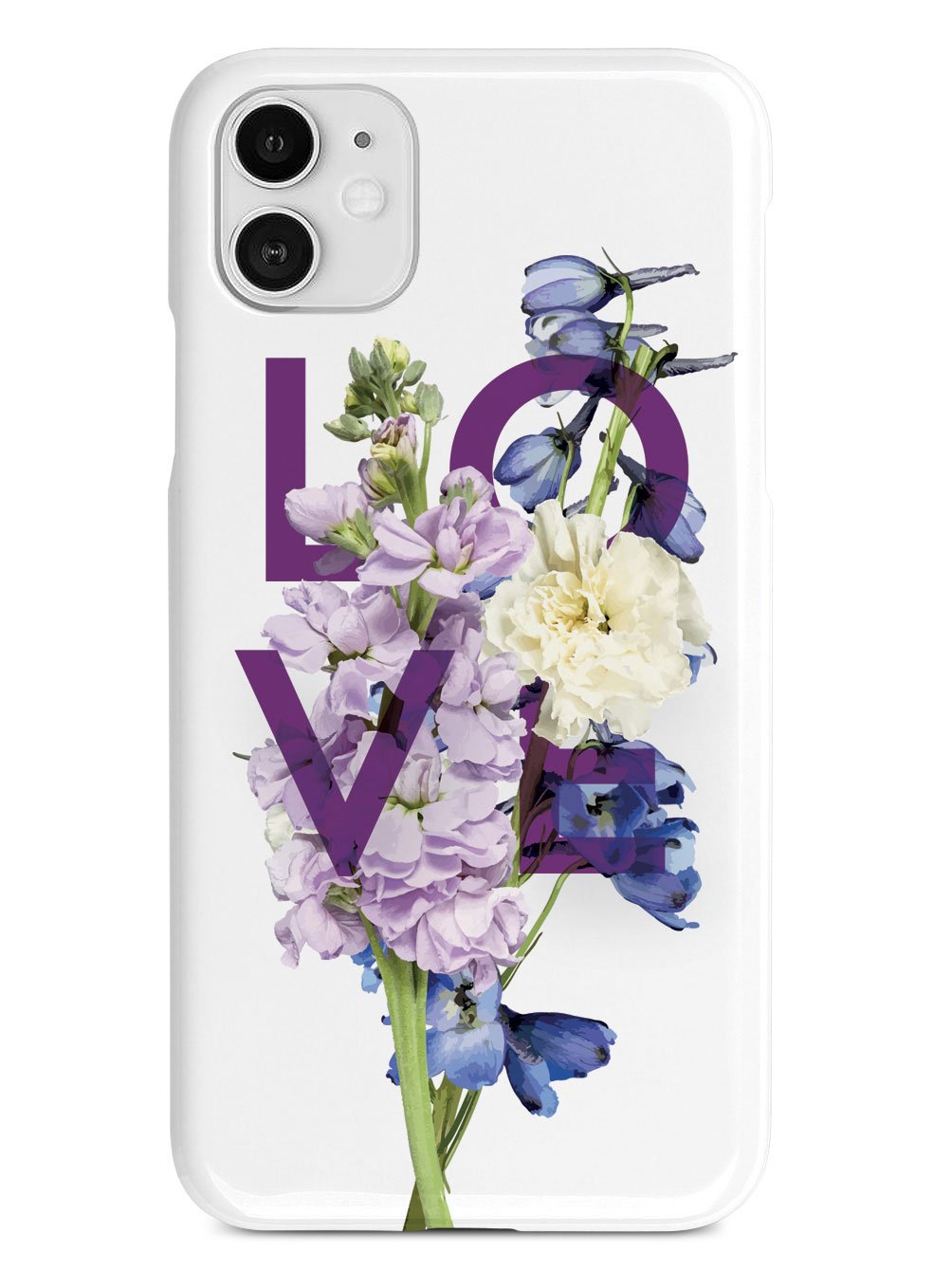 Love and Purple Flowers - White Case