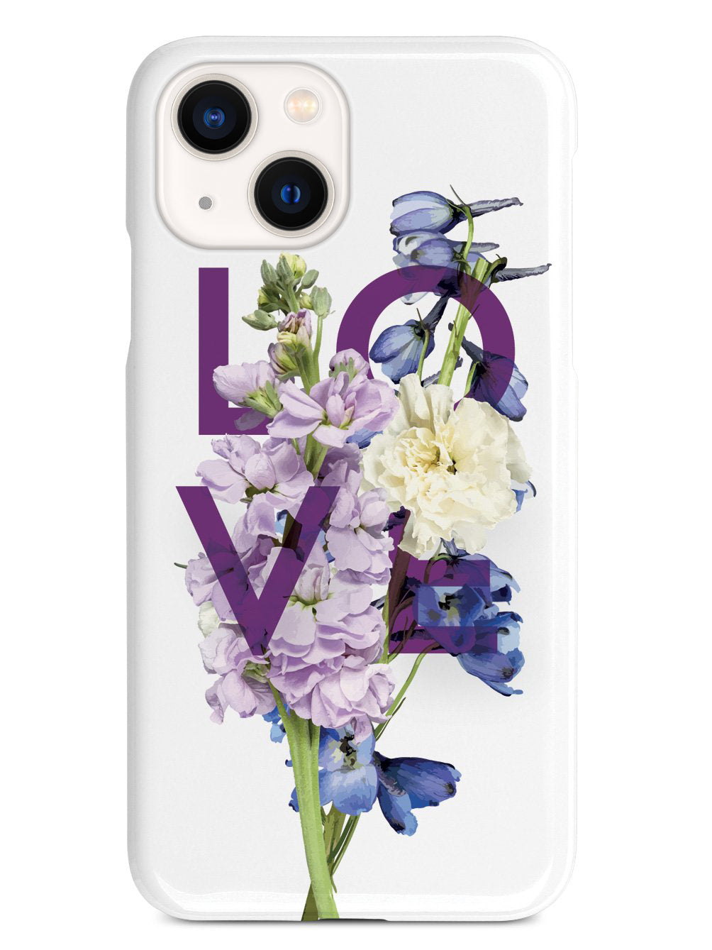 Love and Purple Flowers - White Case
