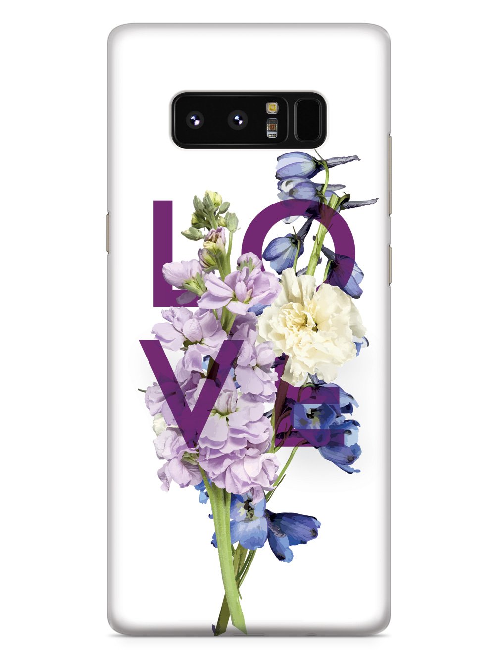 Love and Purple Flowers - White Case