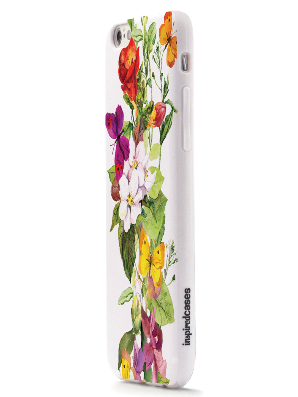 Watercolor Flowers and Butterflies Case