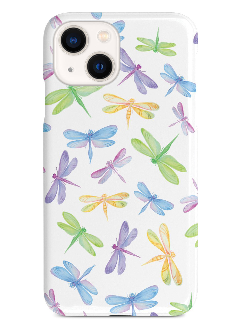 Watercolor Dragonflies Pattern - White Case