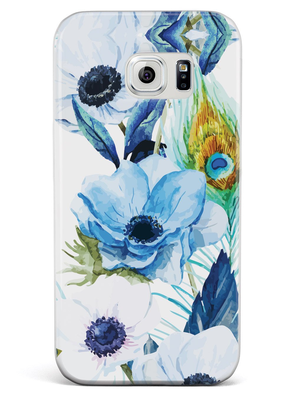 Peacock Feather Flowers - White Case