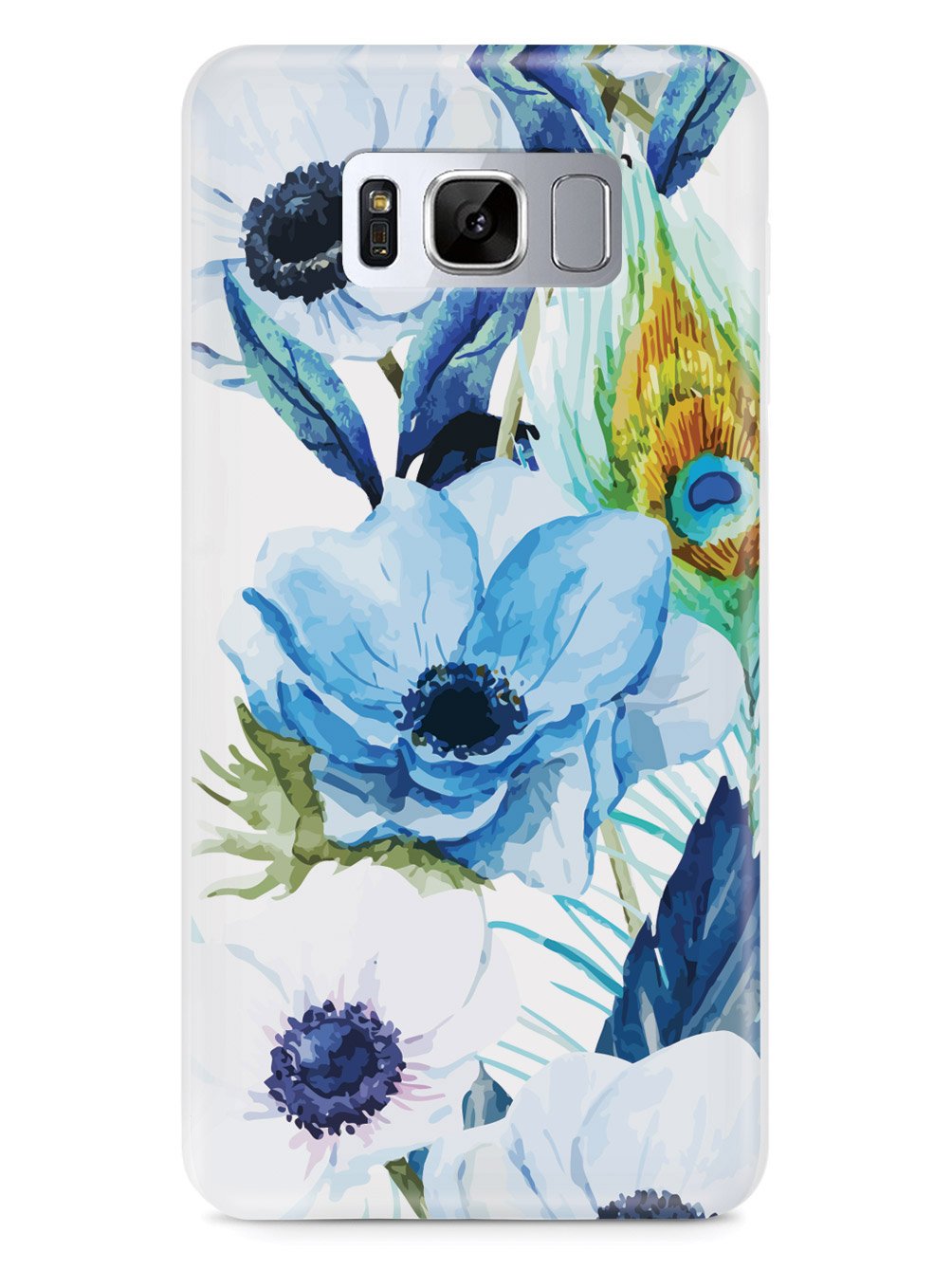 Peacock Feather Flowers - White Case