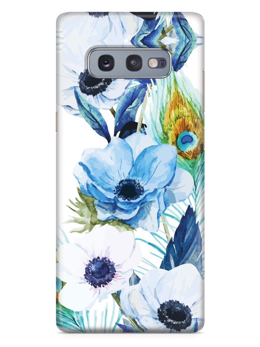Peacock Feather Flowers - White Case