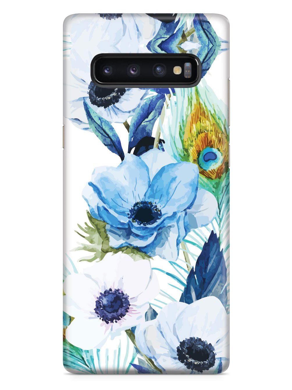 Peacock Feather Flowers - White Case