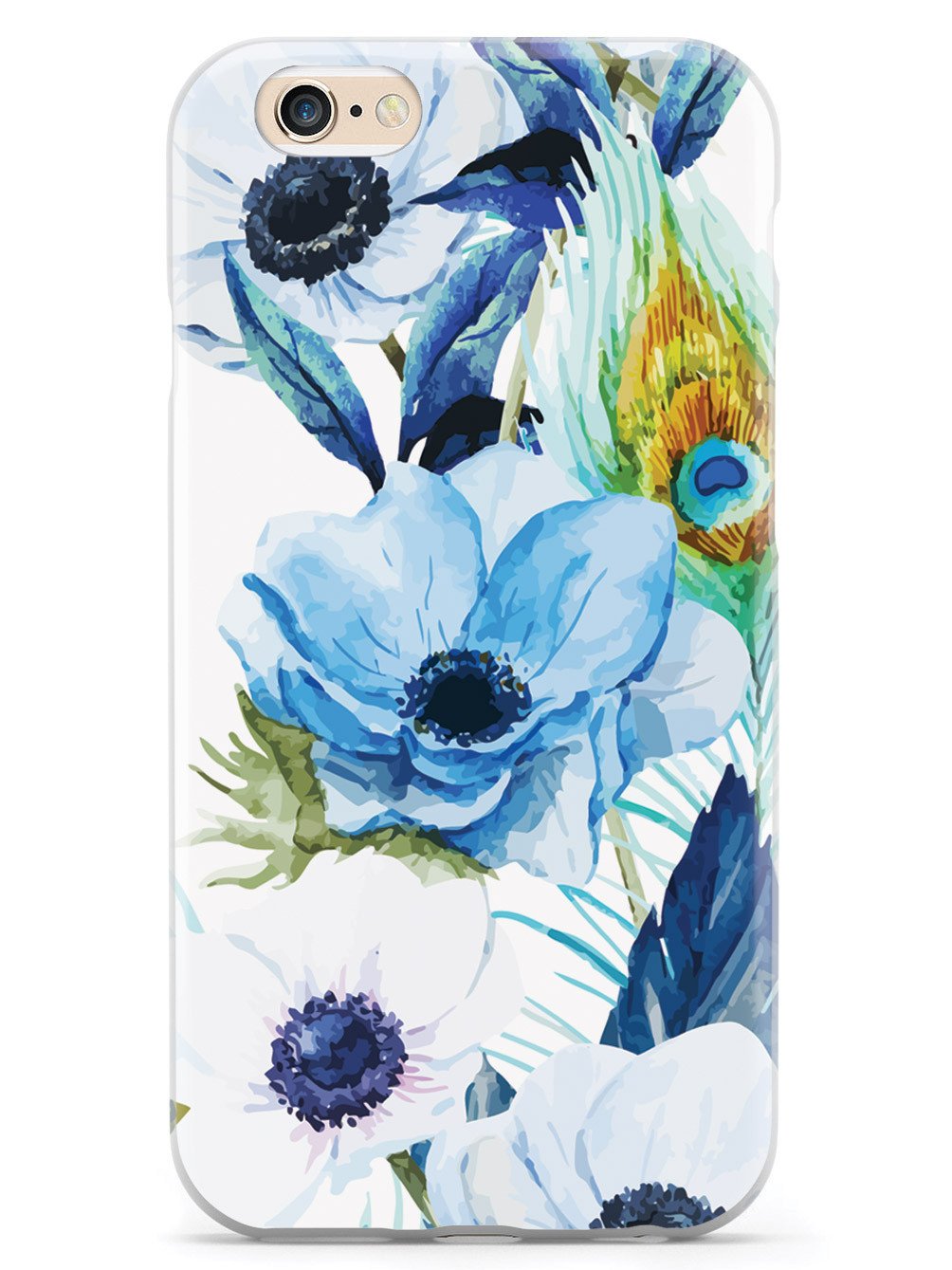 Peacock Feather Flowers - White Case