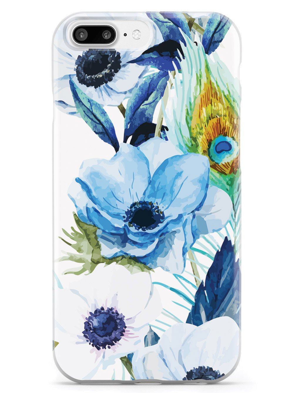 Peacock Feather Flowers - White Case