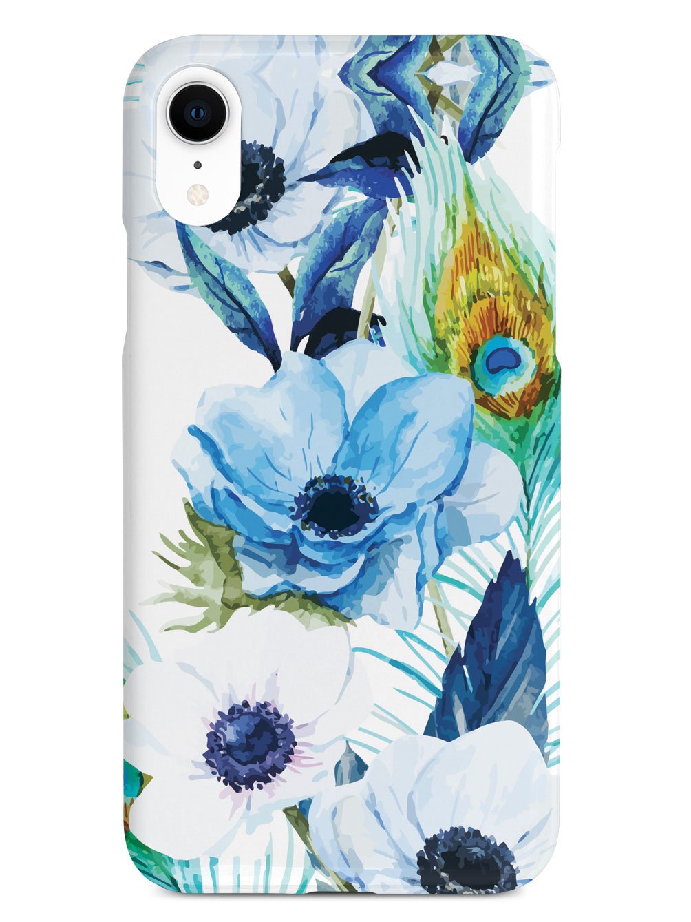 Peacock Feather Flowers - White Case