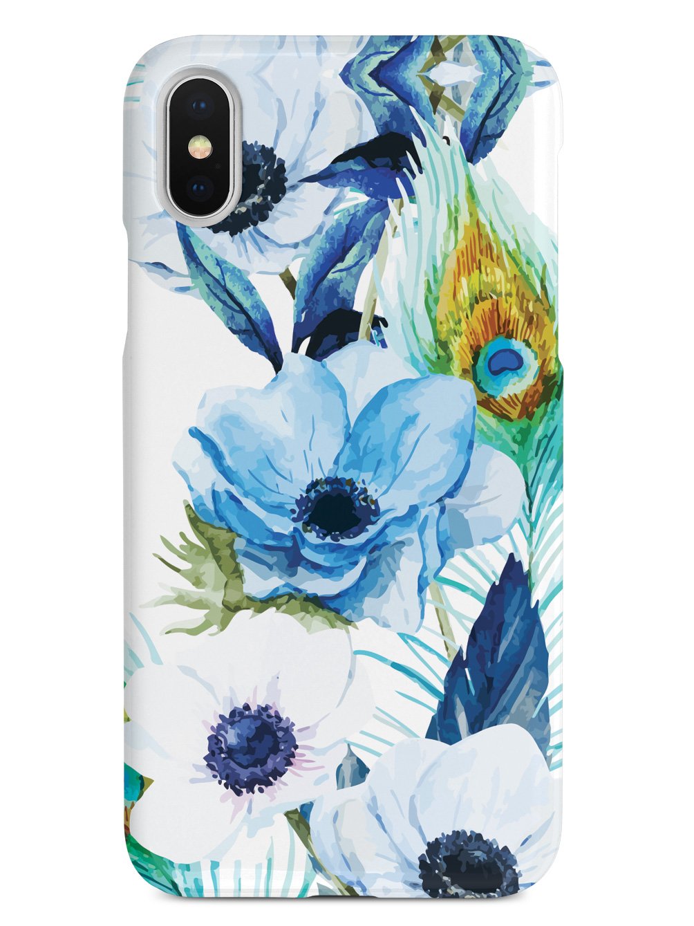 Peacock Feather Flowers - White Case
