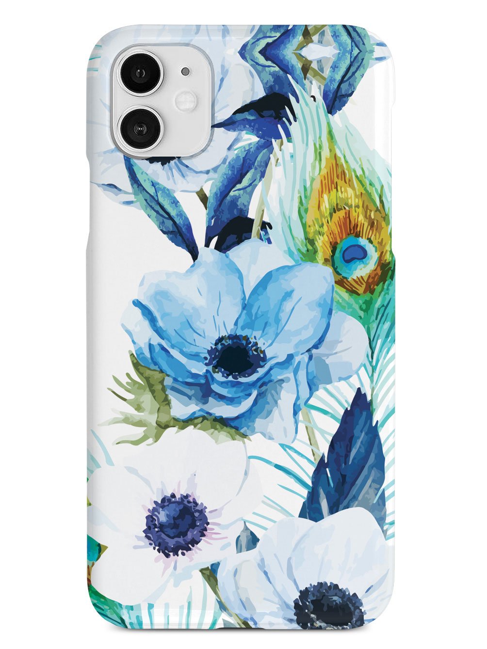 Peacock Feather Flowers - White Case