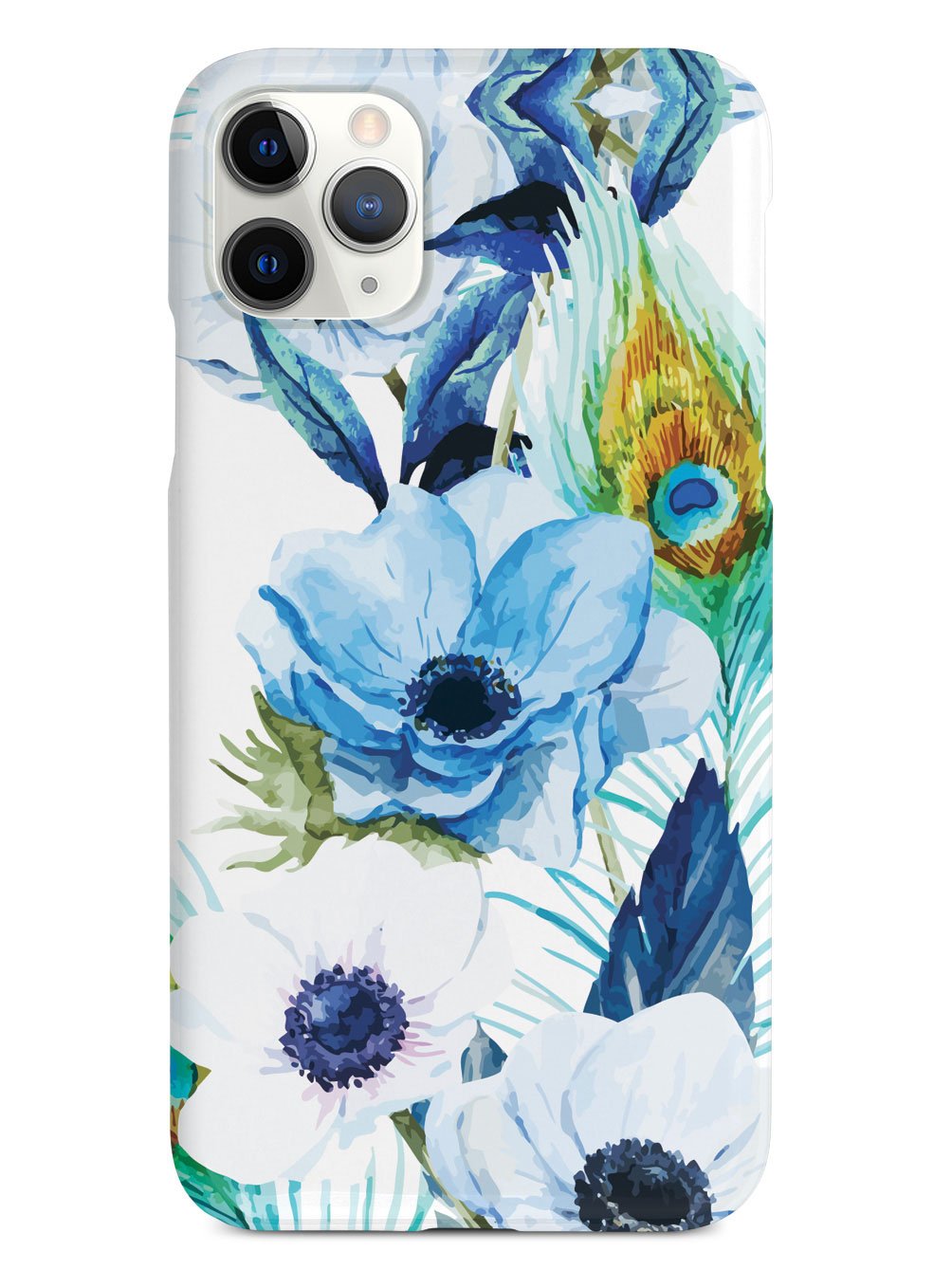 Peacock Feather Flowers - White Case