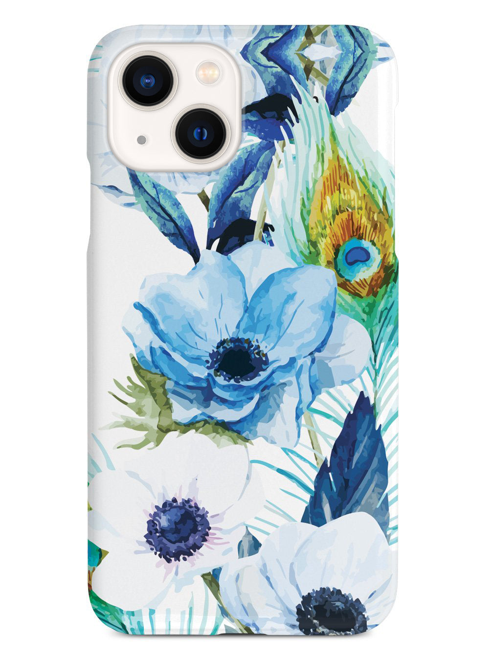 Peacock Feather Flowers - White Case