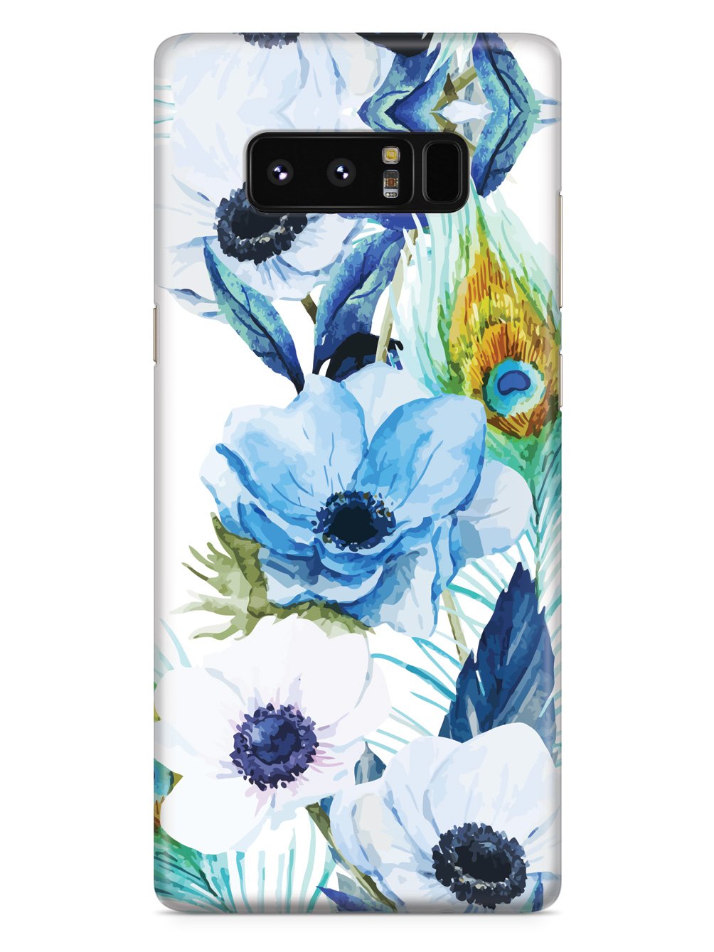 Peacock Feather Flowers - White Case