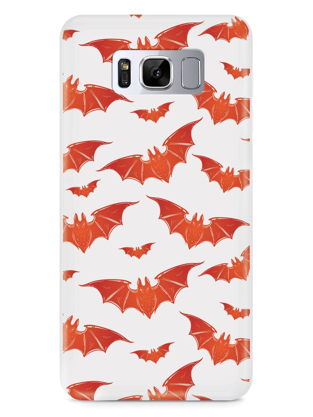 Orange Halloween Bats - White Case