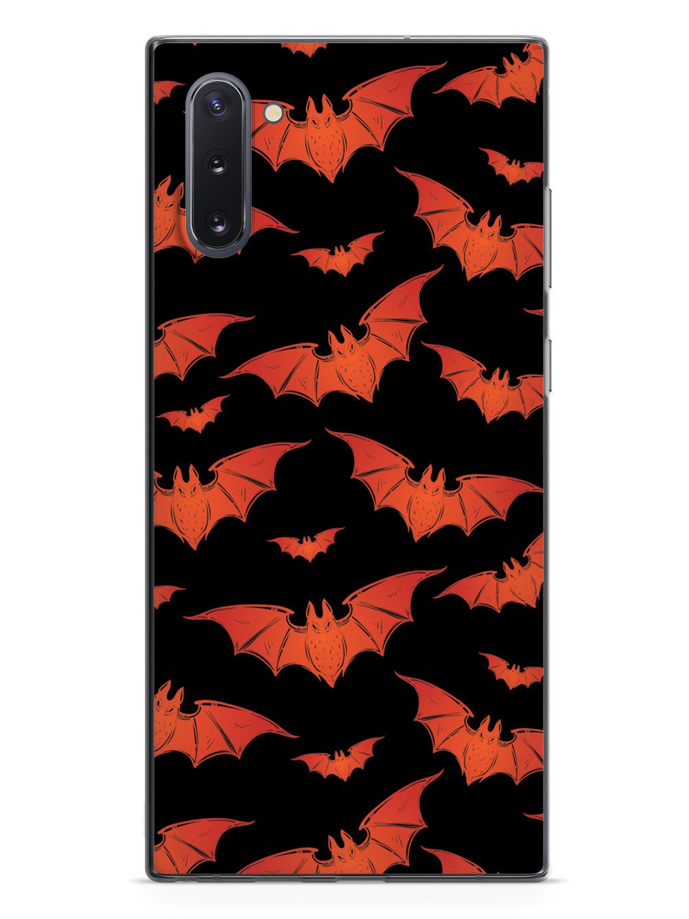 Orange Halloween Bats - Black Case