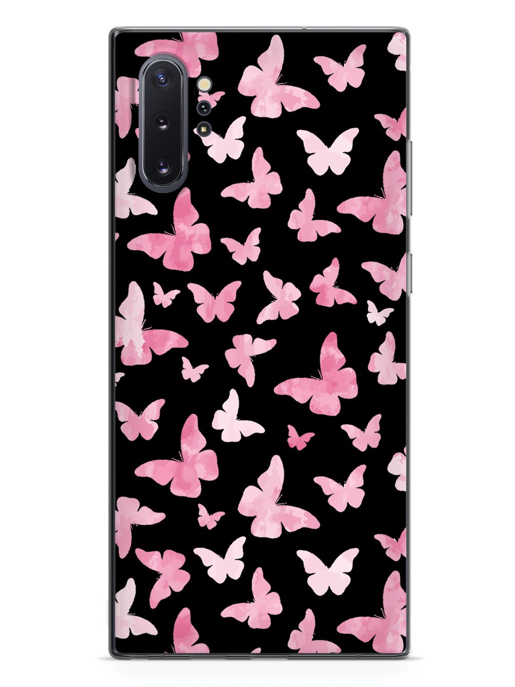 Pink Butterflies - Black Case