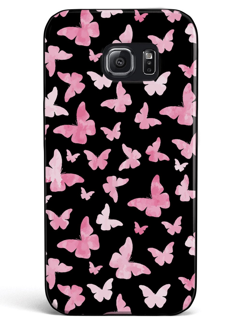 Pink Butterflies - Black Case