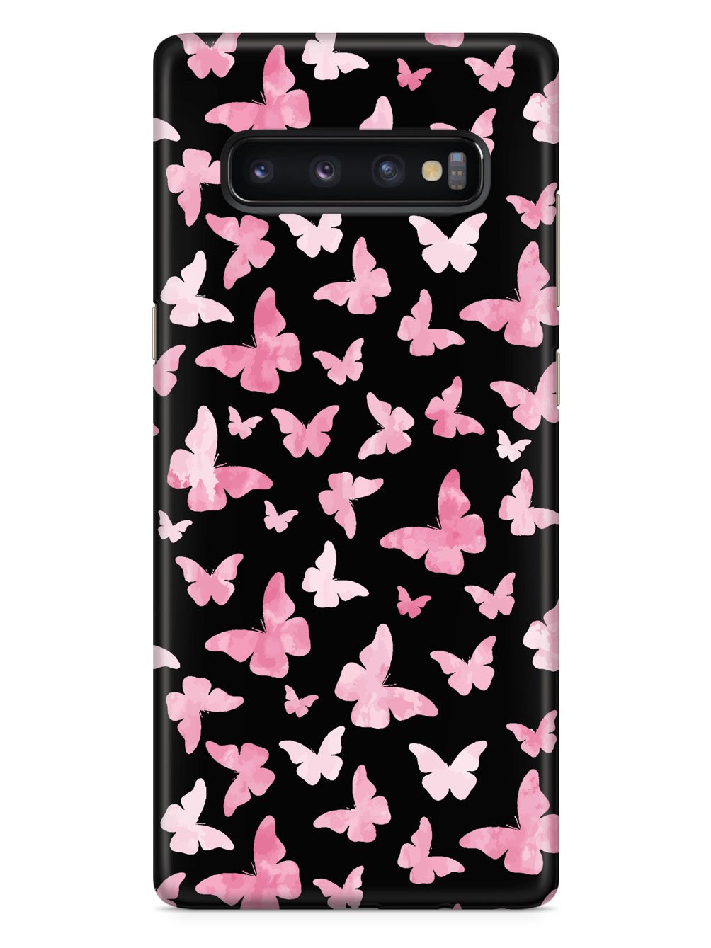 Pink Butterflies - Black Case