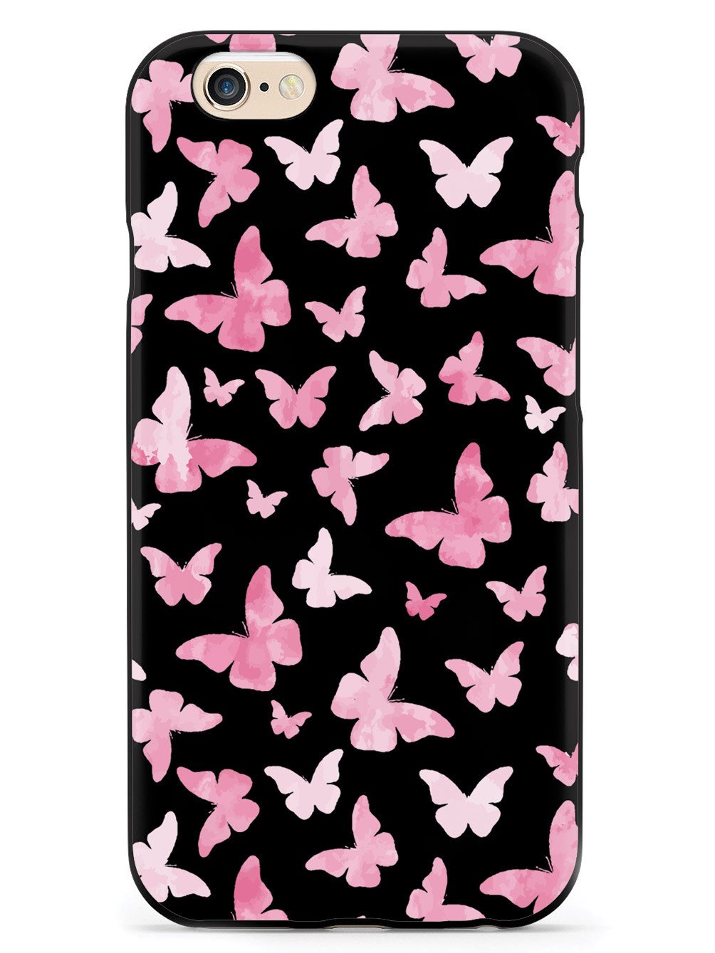 Pink Butterflies - Black Case