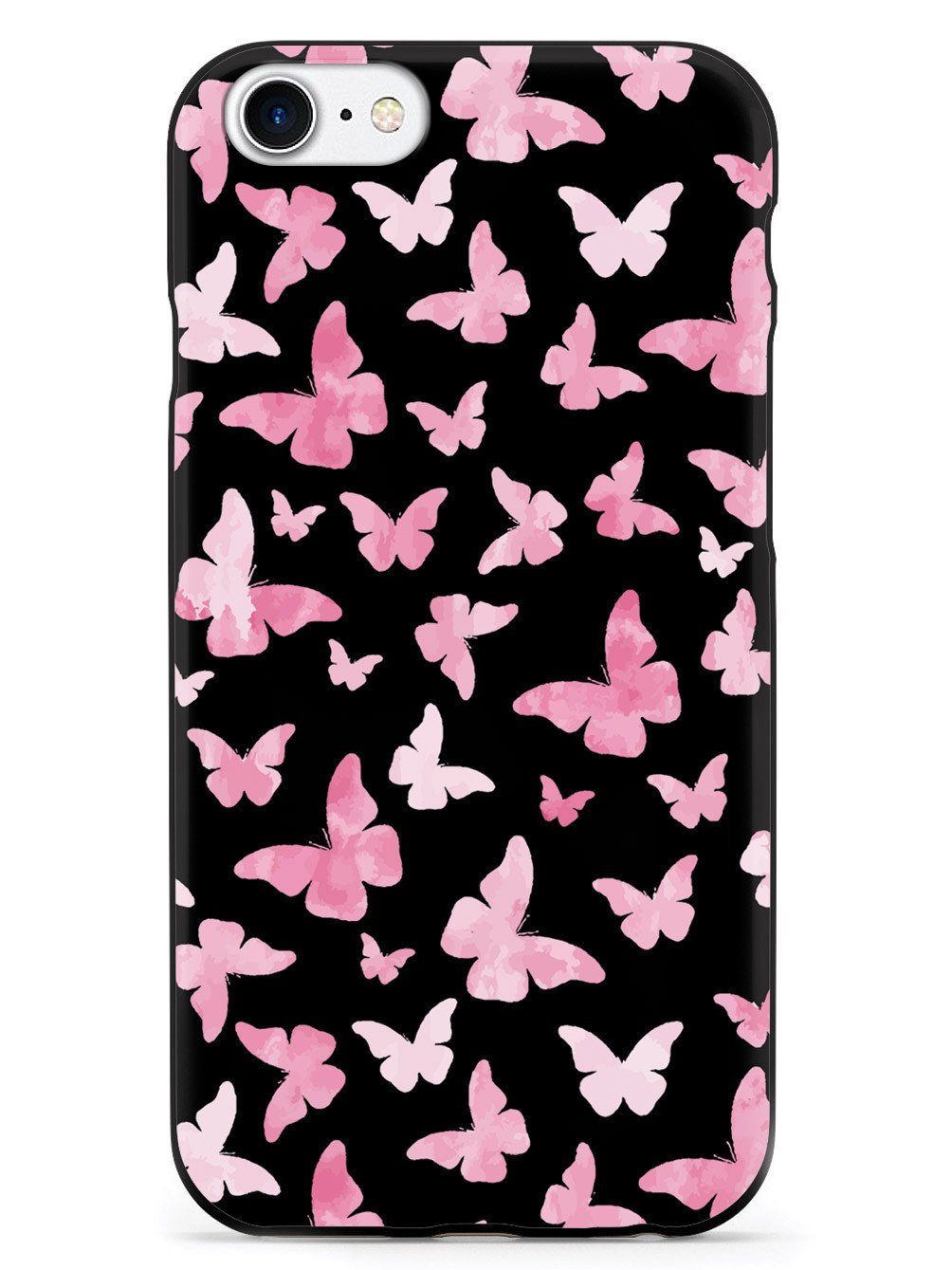 Pink Butterflies - Black Case