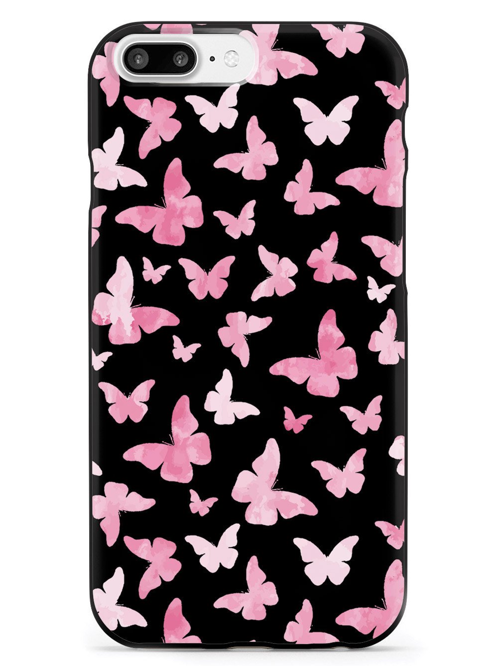 Pink Butterflies - Black Case