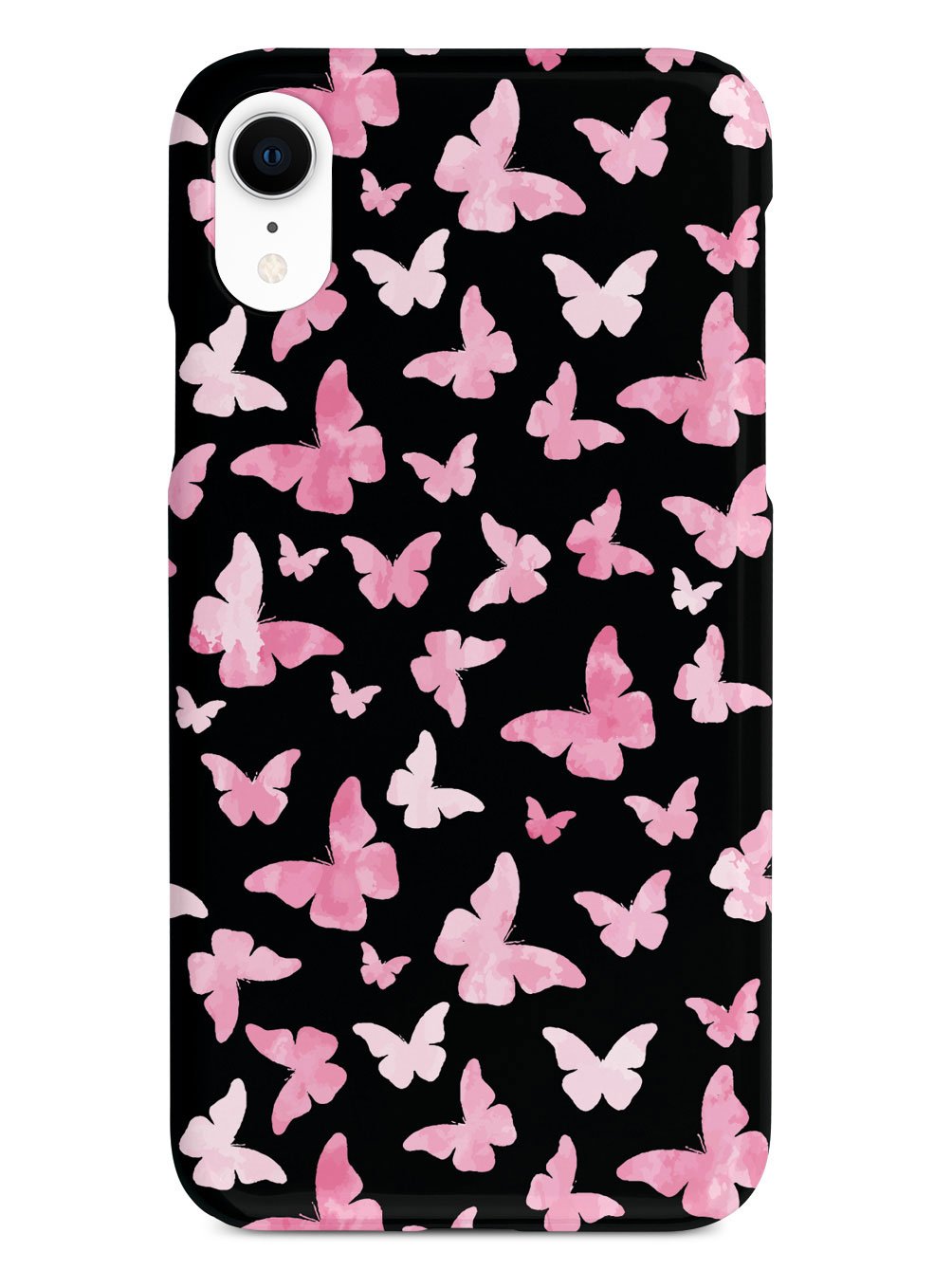 Pink Butterflies - Black Case