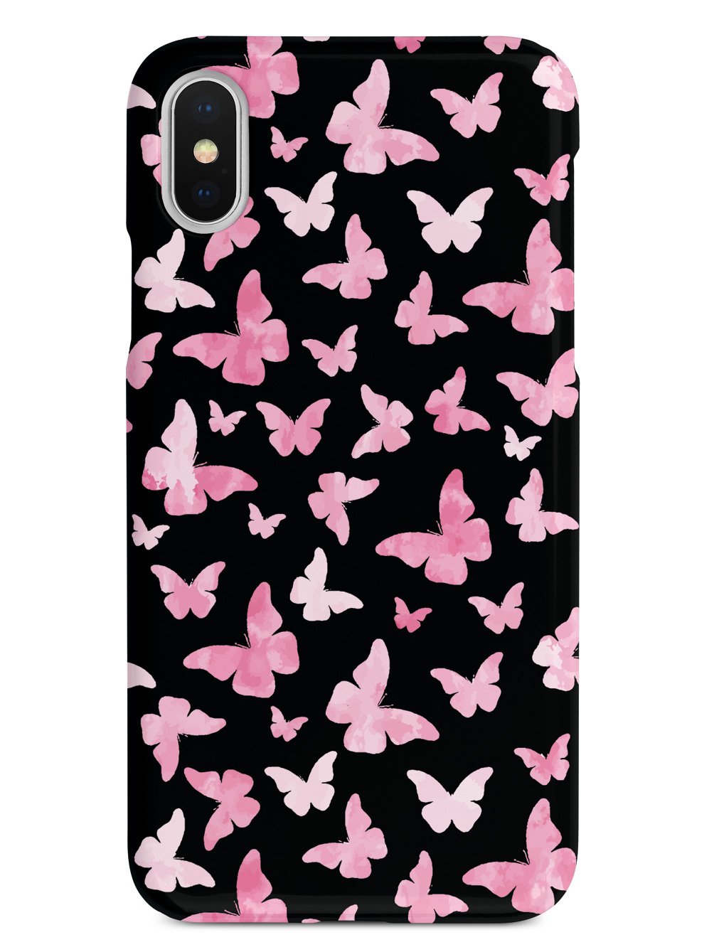 Pink Butterflies - Black Case