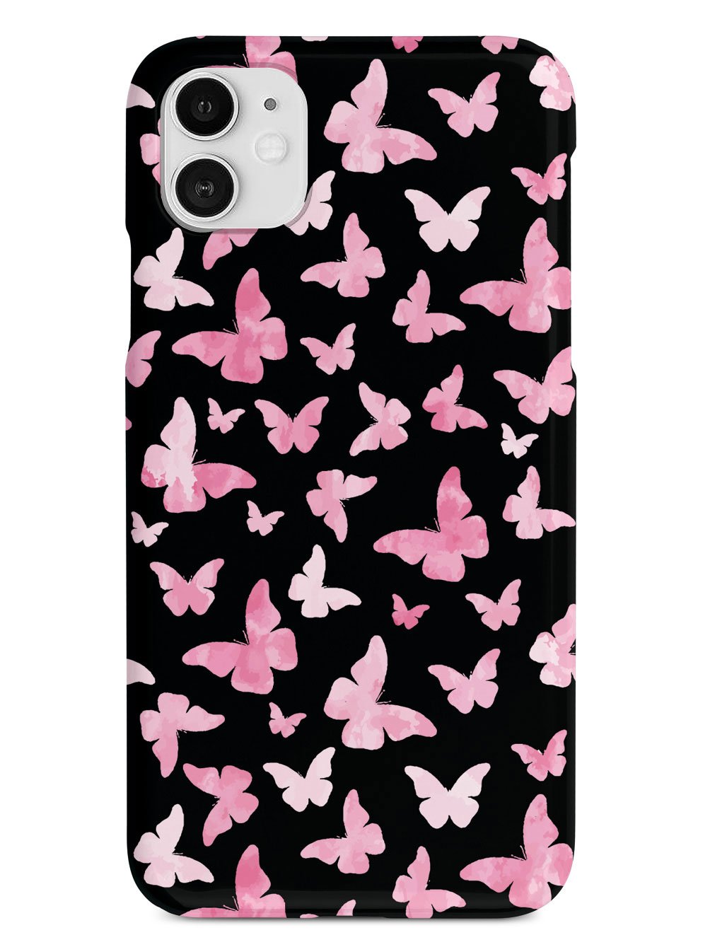 Pink Butterflies - Black Case
