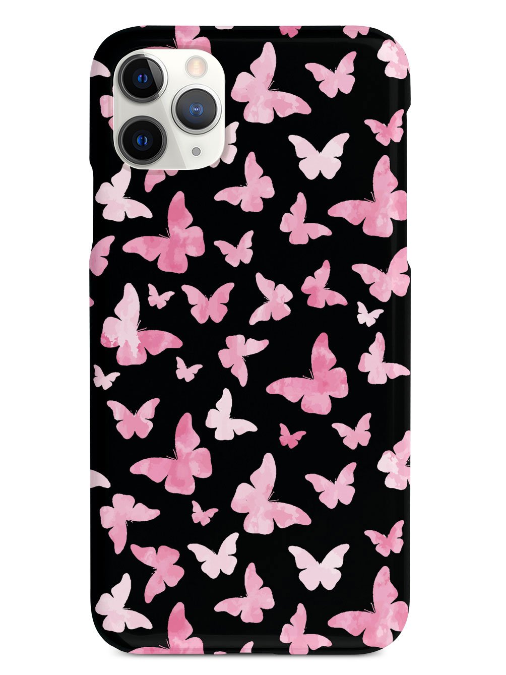 Pink Butterflies - Black Case