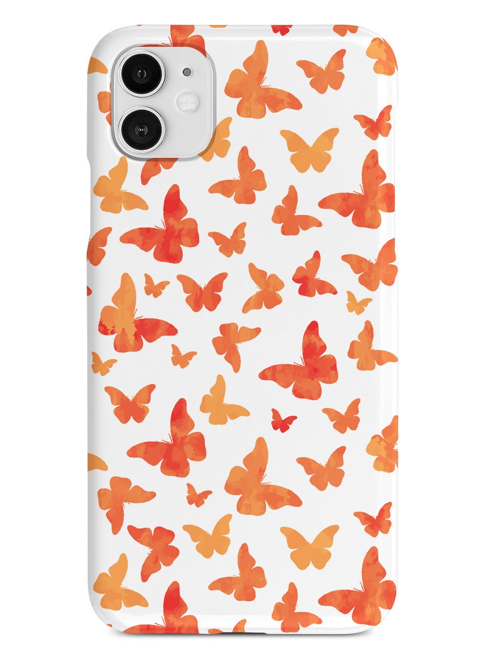 Orange Butterflies - White Case