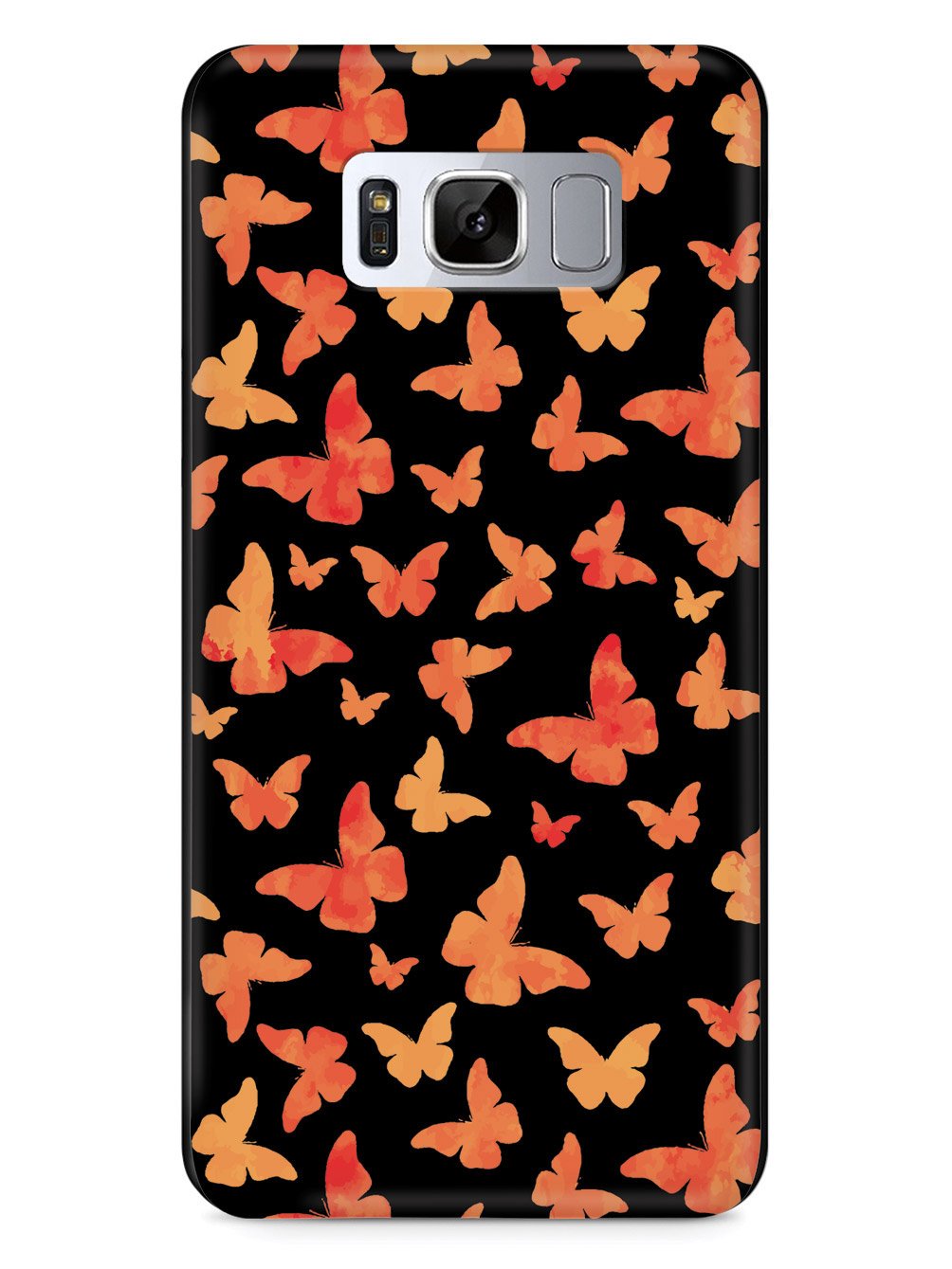 Orange Butterflies - Black Case