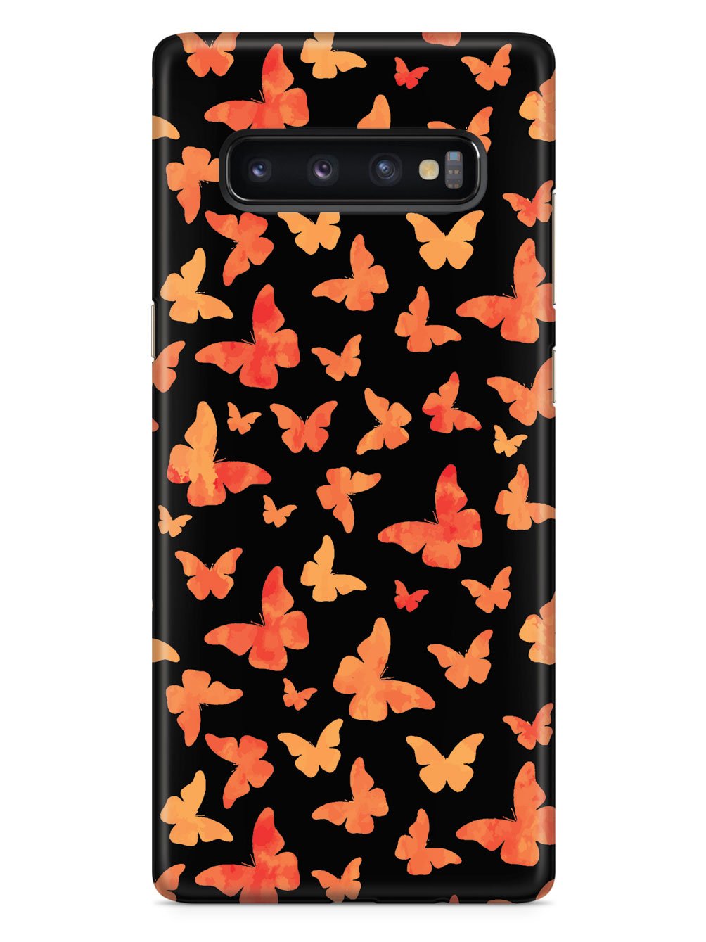 Orange Butterflies - Black Case