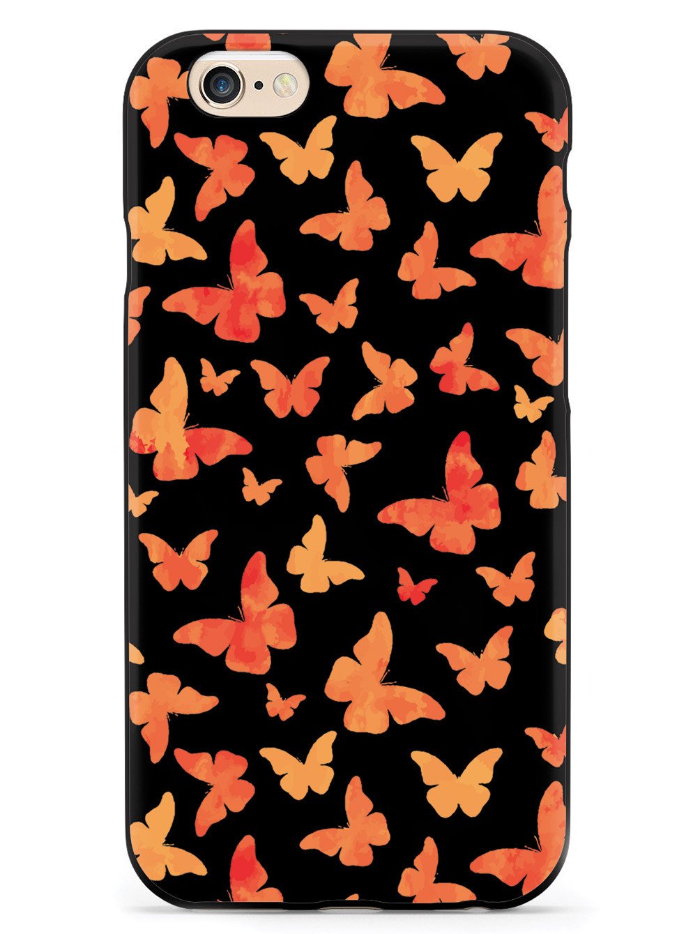 Orange Butterflies - Black Case
